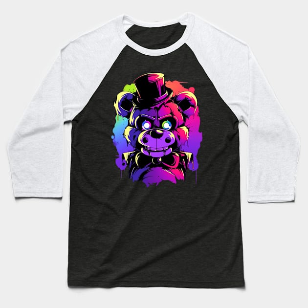 freddy fazbear Baseball T-Shirt by sample the dragon